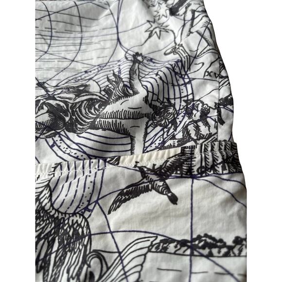 Le Sirenuse Positano Nautical Map Print Wrap Tie Front Cotton Top - Size 38 - Picture 10 of 13